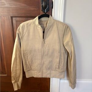 Lululemon Tan Reversible Bomber Jacket